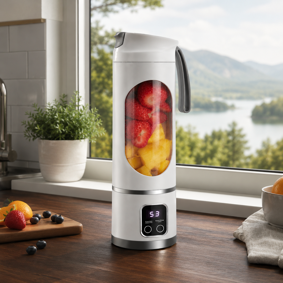 Mixlly™ Przenośny Blender USB 450 ml – Bezprzewodowy Mini Blender do Koktajli, Smoothie i Kruszenia Lodu